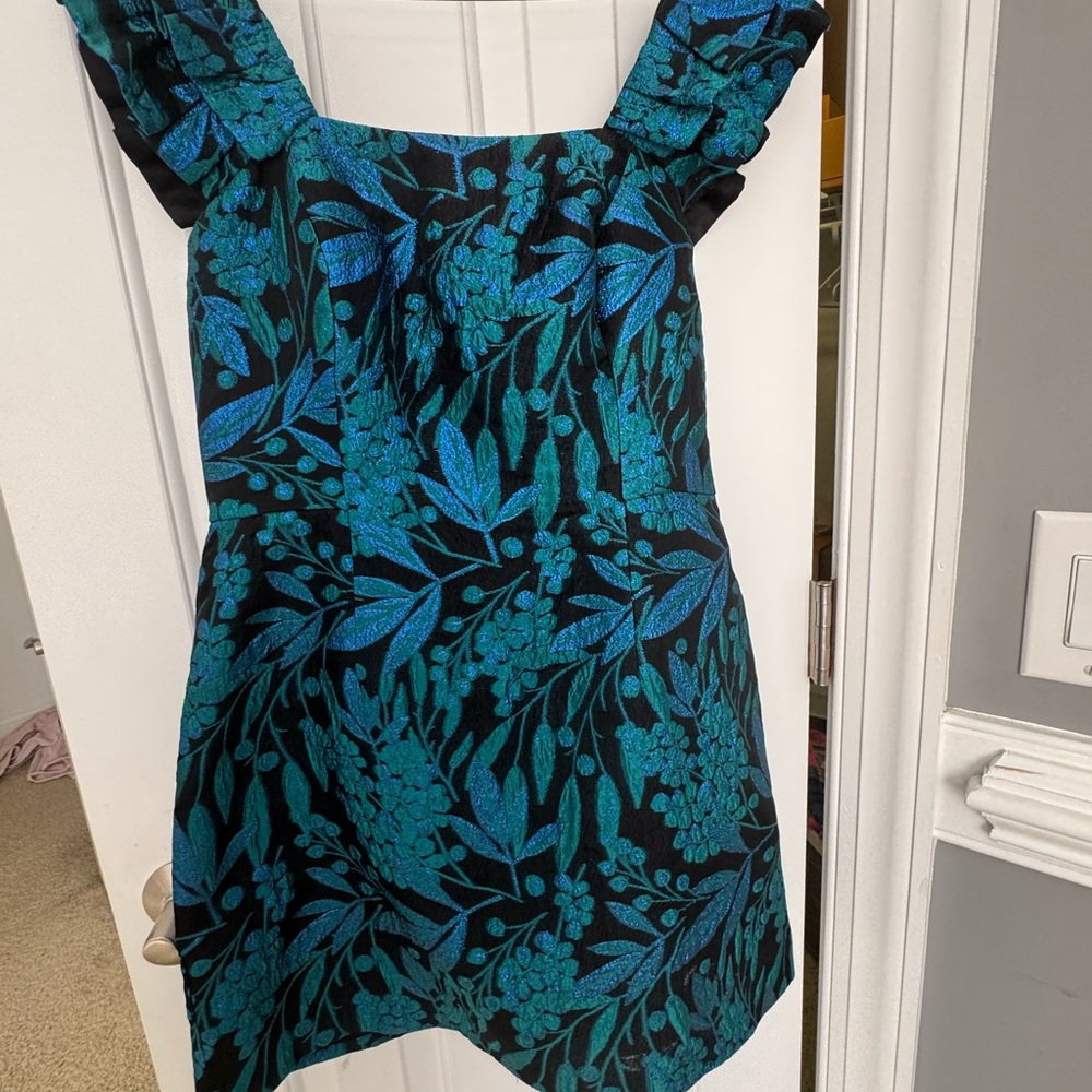Lilly Pulitzer Teal and Black Floral Dress